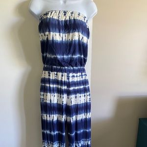 Envi Navy Strapless Jumpsuit, Size XS